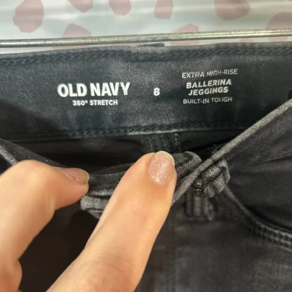 Old Navy Girls Jeans Size 8 Ballerina Jegging Stretch Adjustable Waist High Rise